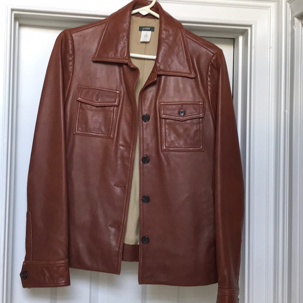 J Crew leather jacket